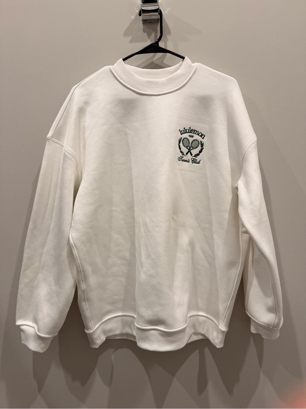 Lululemon White Tennis Club Crewneck Sweater